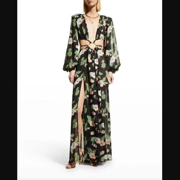 Bronx and Banco Floral Cutout Dress - Picture 1 of 5